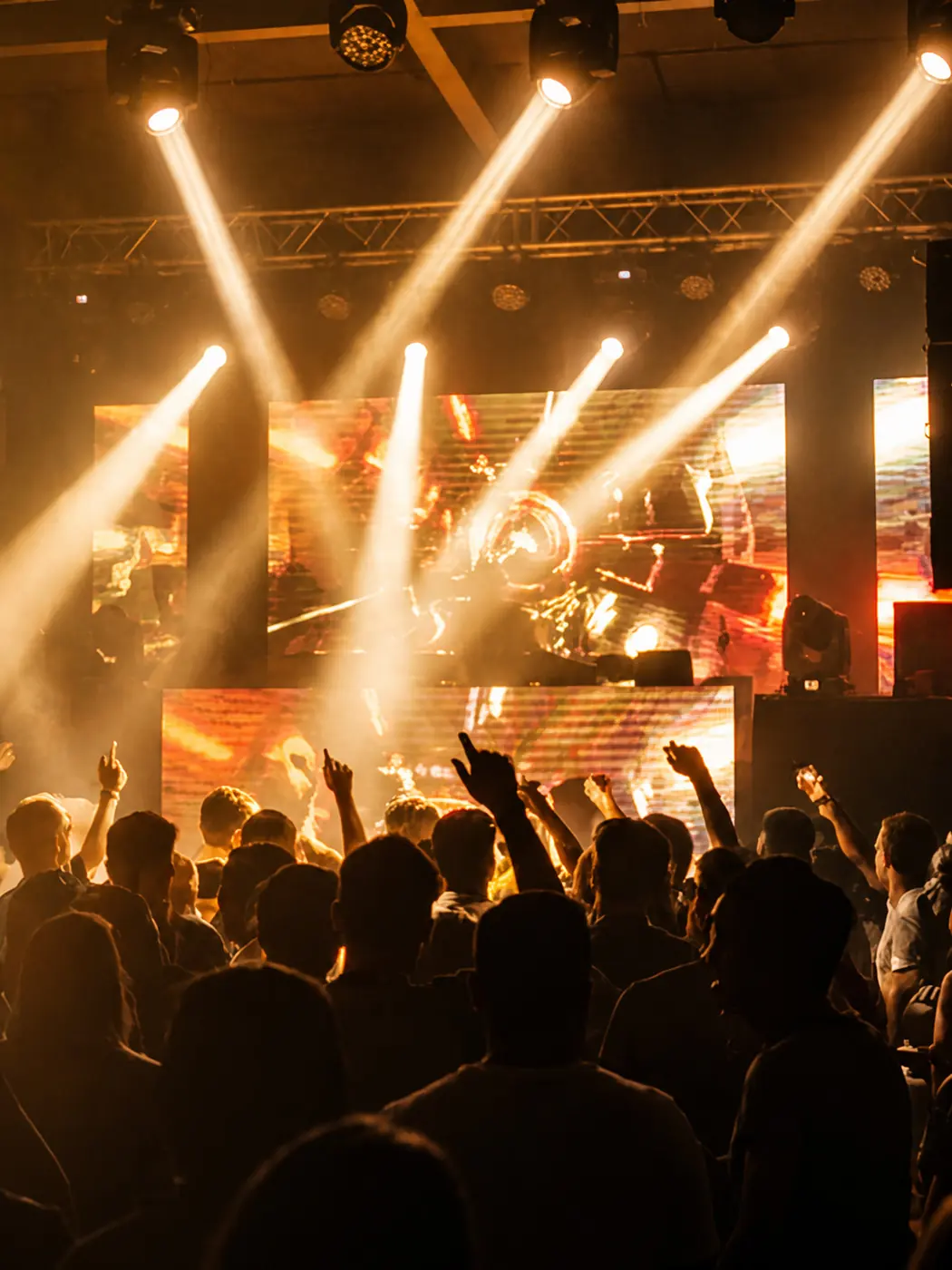 Fiesta de 15 años con puesta de luces y pantalla gigante